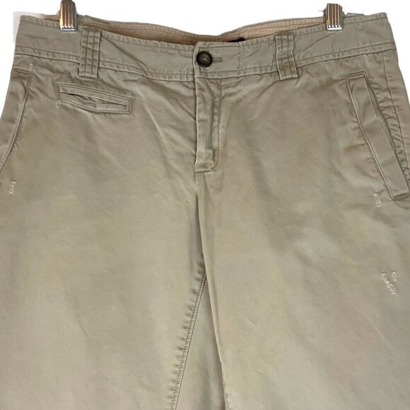 GAP Khakis Womens Sz 6 Regular Beige Distressed Cotton Casual Straight Leg Pants - Picture 6 of 9